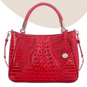 Brahmin Ruby Melbourne Embossed Leather Satchel